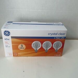 GE‎ 40 watts G25 Globe Incandescent Bulb6 (Medium) Warm White 3 pk